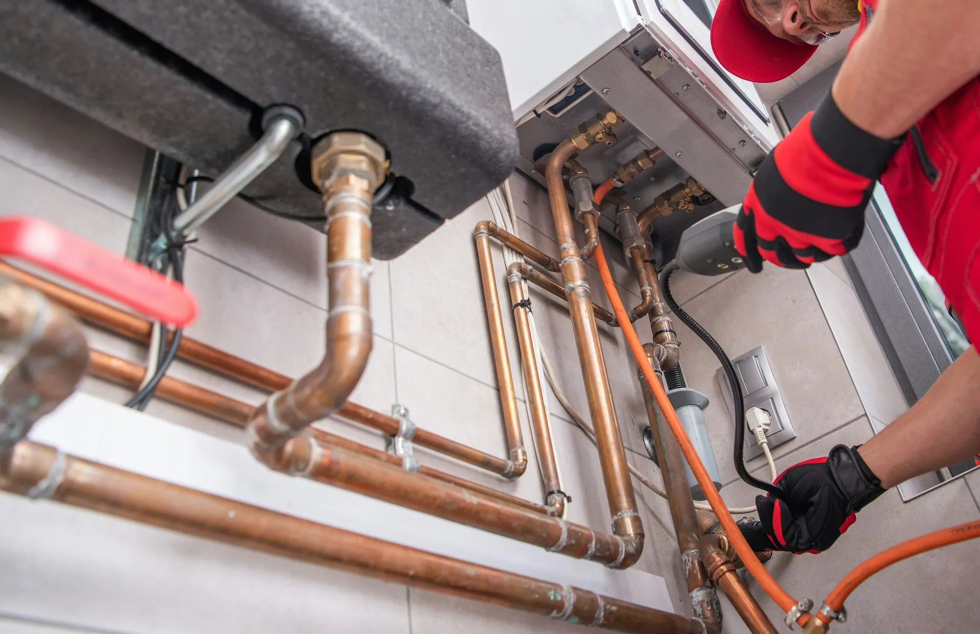Central heating boiler installation in Dagenham